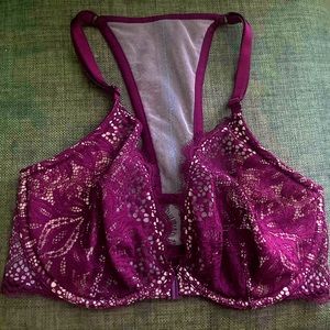 Victoria Secret Burgundy lace/sparkly back